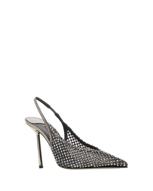 Le Silla White Embellished Gilda Pumps