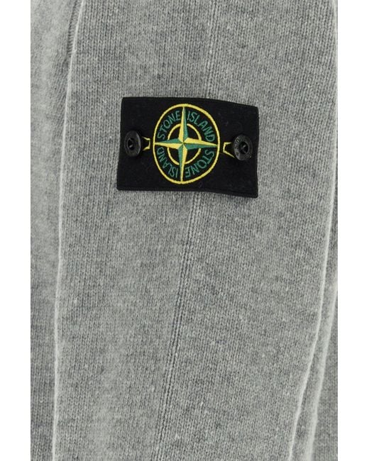 Stone Island Gray Grey Wool Blend Sweater for men