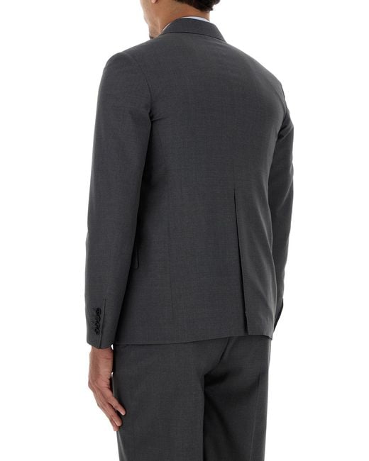 Jil Sander Black Notched Lapel Blazer for men