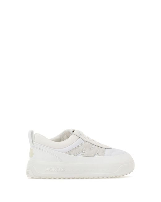 Moncler White Canvas Altive Sneakers for men