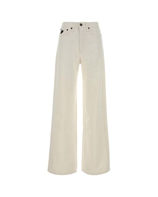 Lois White Denim Skater Loose Wide-leg Jeans