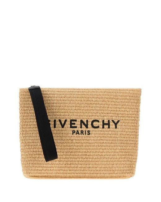 Givenchy Brown Raffia Clutch