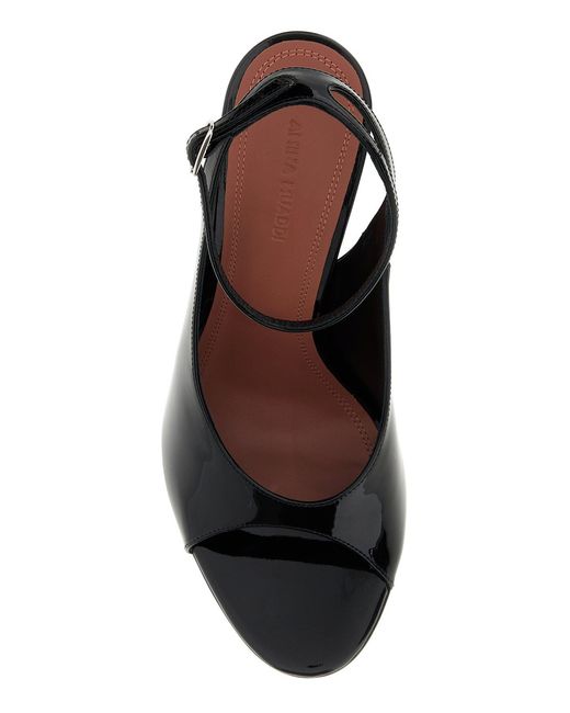 AMINA MUADDI Black Leather Anok Sandals