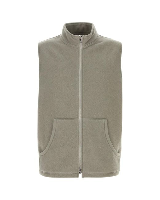 Rier Green Grey Wool Vest for men