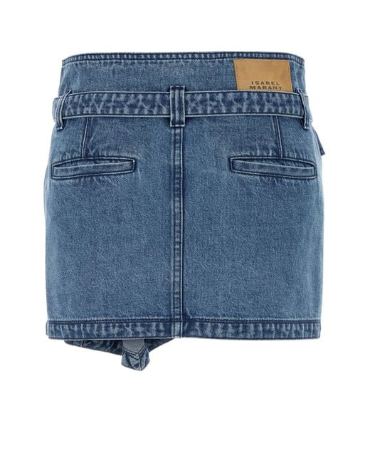 Minigonna Siyen in denim di Isabel Marant in Blue