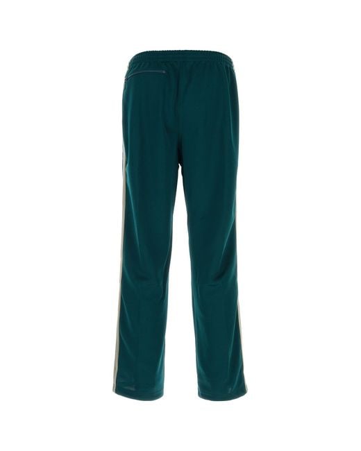 Needles Dark Green Polyester joggers for men