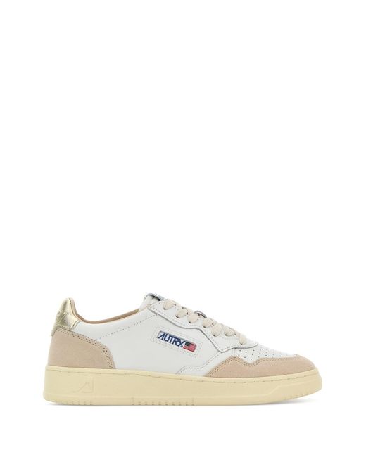 Autry White 'Medalist Low' Sneaker