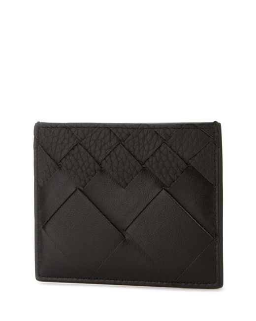 Portacarte Intrecciato in pelle testa di moro di Bottega Veneta in Black da Uomo