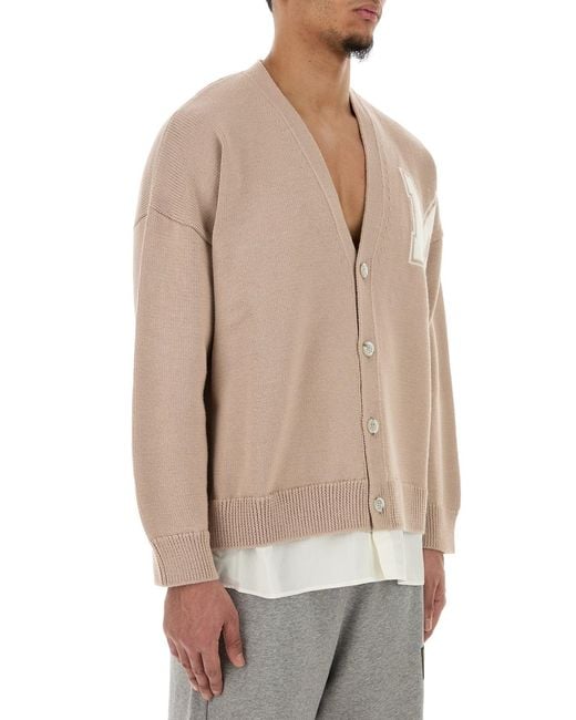 MM6 by Maison Margiela Natural Beige Wool And Acrylic Cardigan for men