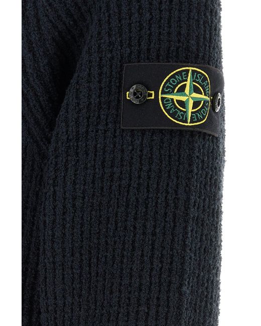 Stone Island Blue Midnight Cotton Blend Sweatshirt for men