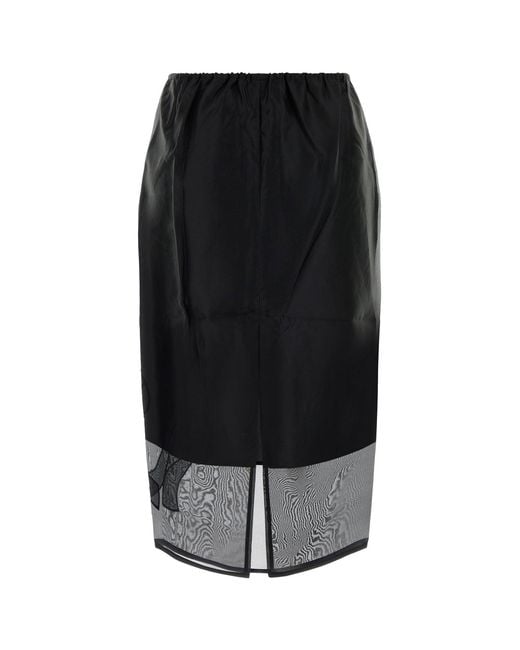CECILIE BAHNSEN Black Silk Blend Skirt