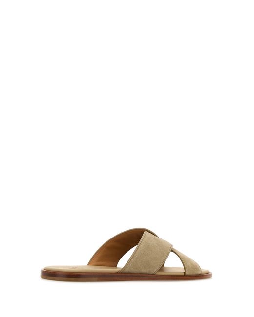 Church's Brown Sand Suede Slippers for men