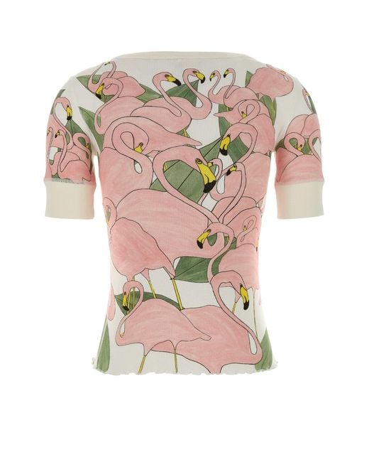 Chloé Pink Printed Cotton T-shirt
