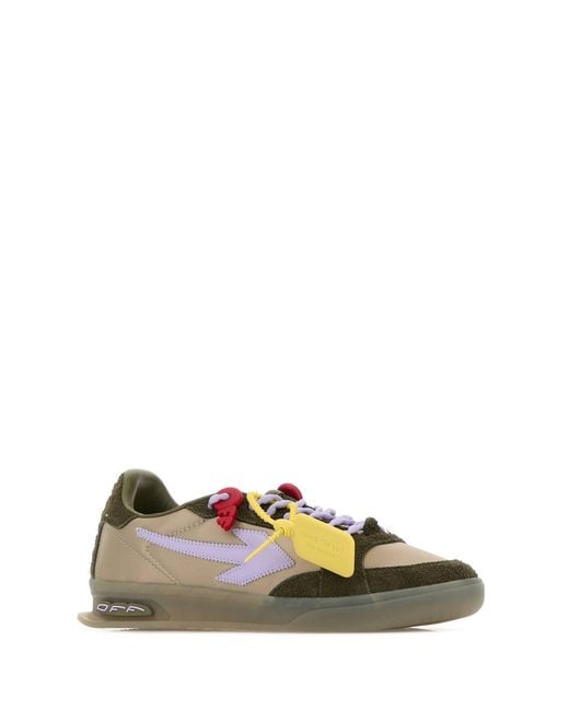 Off-White c/o Virgil Abloh Multicolor Off Two-Tone Suede And Fabric End Of Play Sneakers for men