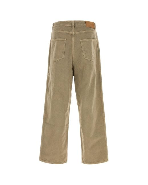 1989 STUDIO Natural Army Green Denim Chicago Jeans for men
