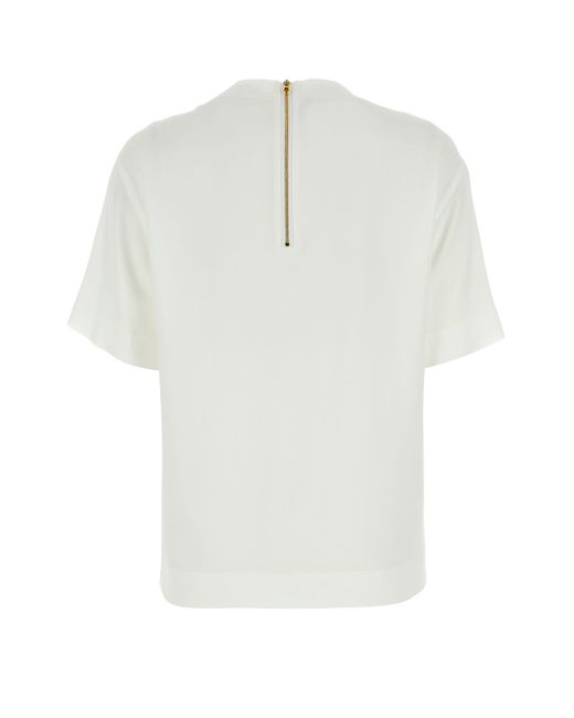Moschino White Crepe T-Shirt