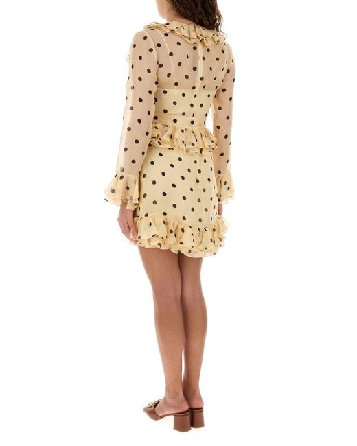Valentino Garavani Metallic Printed Silk Dress