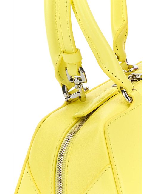 Givenchy Yellow Leather Mini Antigona East-West Handbag