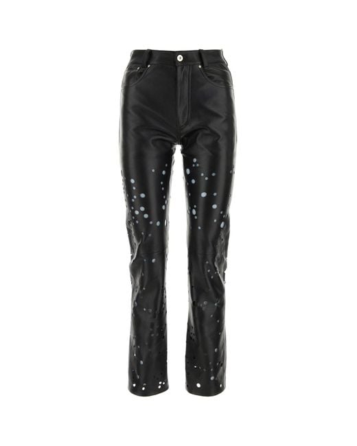DURAZZI MILANO Black Leather Pant