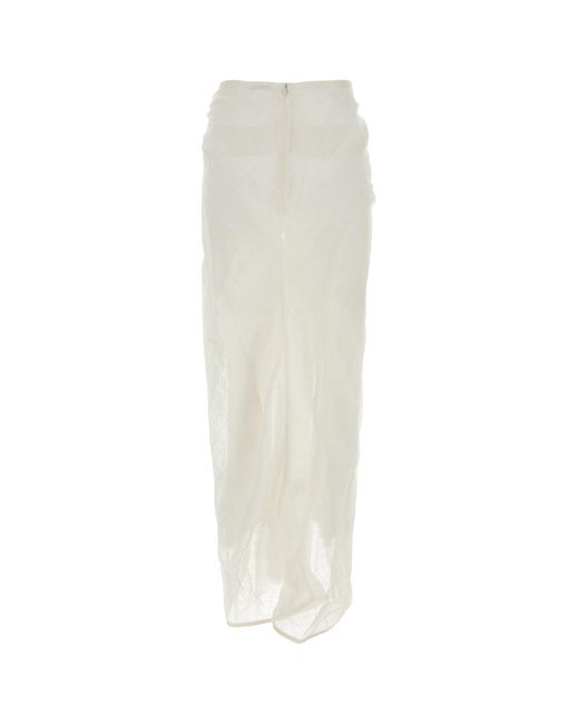 LeKasha White Linen Skirt