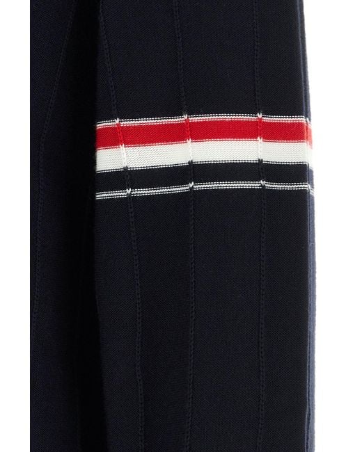 Thom Browne Dark Blue Wool Cardigan for men