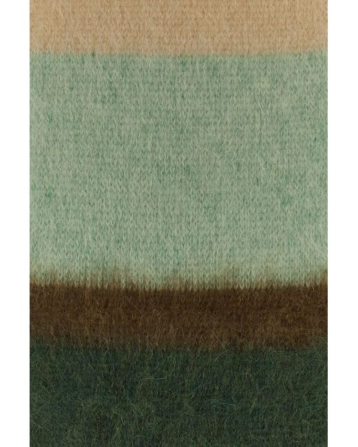 Sciarpa in misto mohair ricamato di Miu Miu in Green