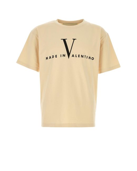 Valentino Garavani Natural Beige Cotton T-shirt for men