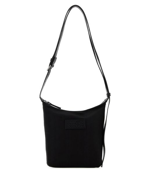 MM6 by Maison Margiela Black Fabric Numeric Vertical Crossbody Bag