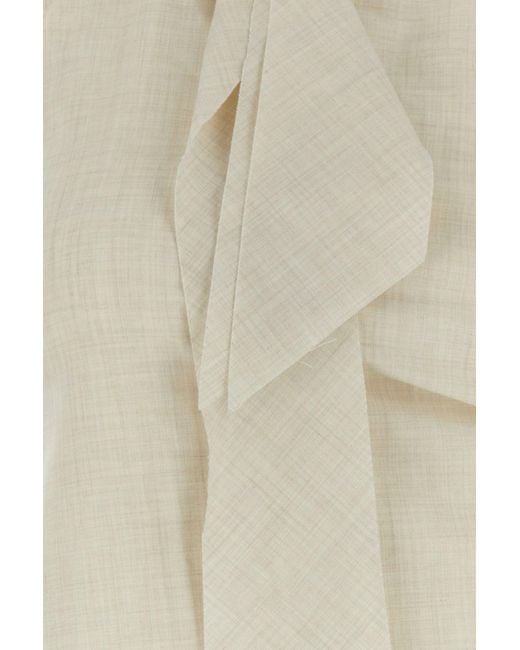 Camilla & Marc White Sand Stretch Polyester Blend Floris Top