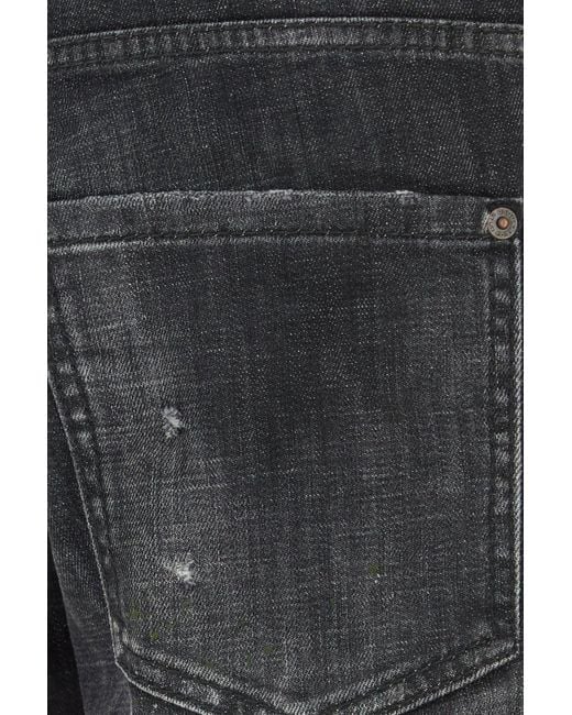DSquared² Black Stretch Denim Skater Jeans for men