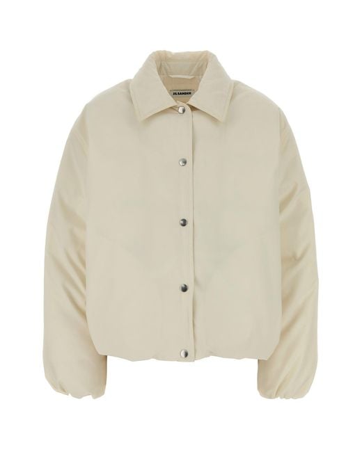 Jil Sander Natural Ivory Polyester Down Jacket