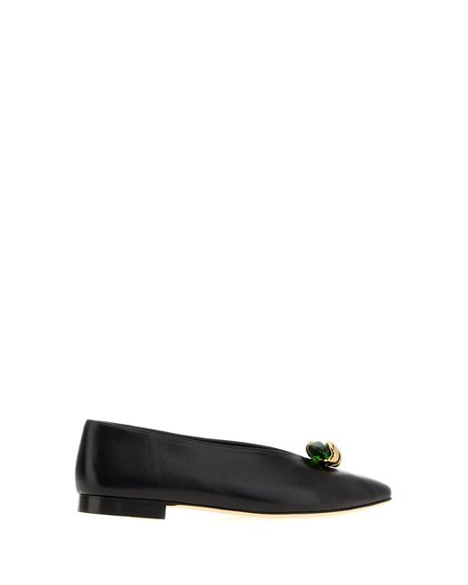 Jimmy Choo Black Nappa Leather Margot Ballerinas