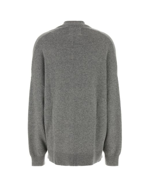 Extreme Cashmere Gray Grey Stretch Cashmere Blend N°24 Oversize Cardigan