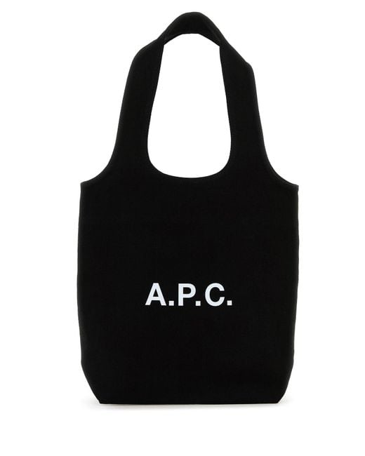 Borsa shopping Ninon piccola in tela nera di A.P.C. in Black da Uomo
