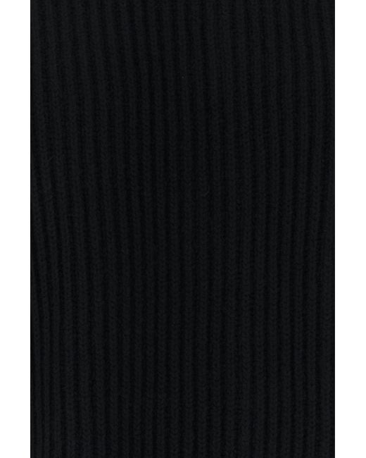 MM6 by Maison Martin Margiela Black Stretch Wool Blend Oversize Sweater