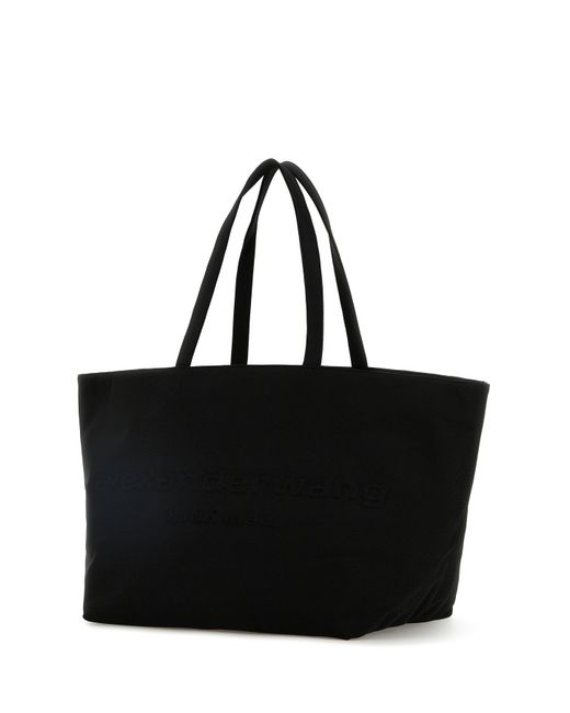 Borsa shopping Punch in nylon nero di Alexander Wang in Black