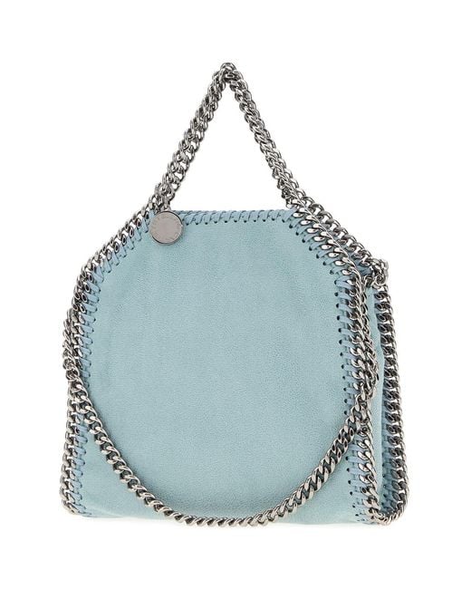 Stella McCartney Blue Light Shaggy Deer Micro Falabella Crossbody Bag