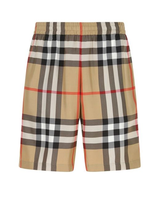 Mens Clothing Shorts Bermuda shorts Burberry Embroidered Silk Bermuda Shorts for Men 