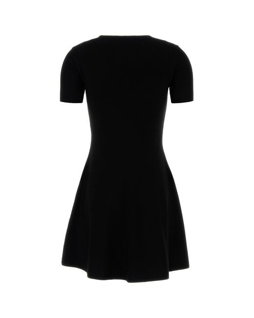 Valentino Garavani Black Viscose Blend Mini Dress