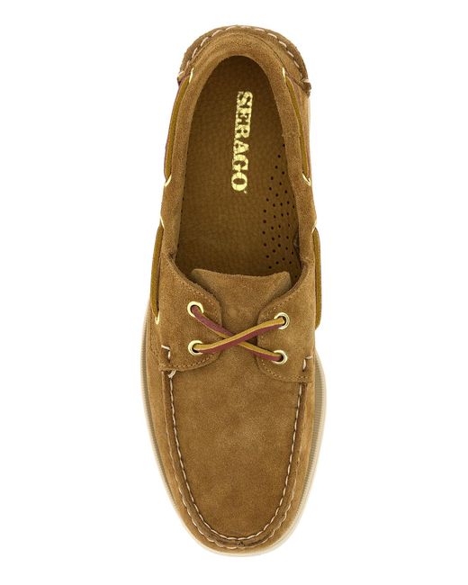 Sebago Brown Biscuit Suede Portland Loafers for men