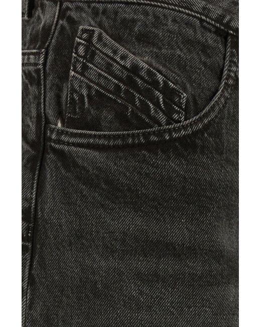 The Attico Black Dark Grey Denim Wide-leg Jeans