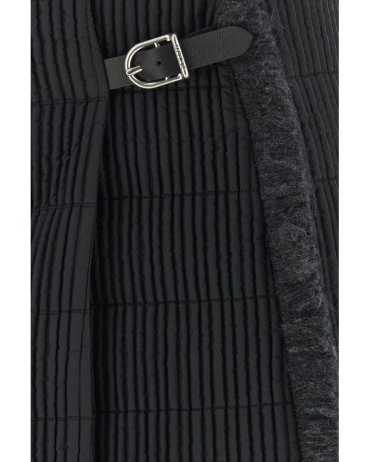 DURAZZI MILANO Black Stretch Polyester Mini Skirt