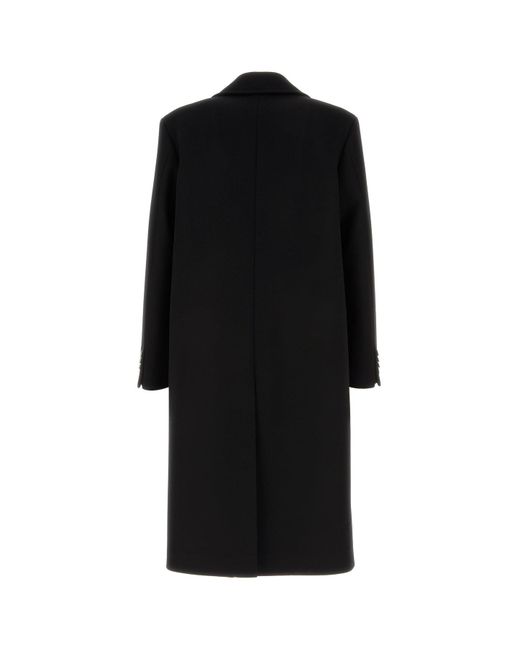Valentino Garavani Black Wool Blend Coat for men