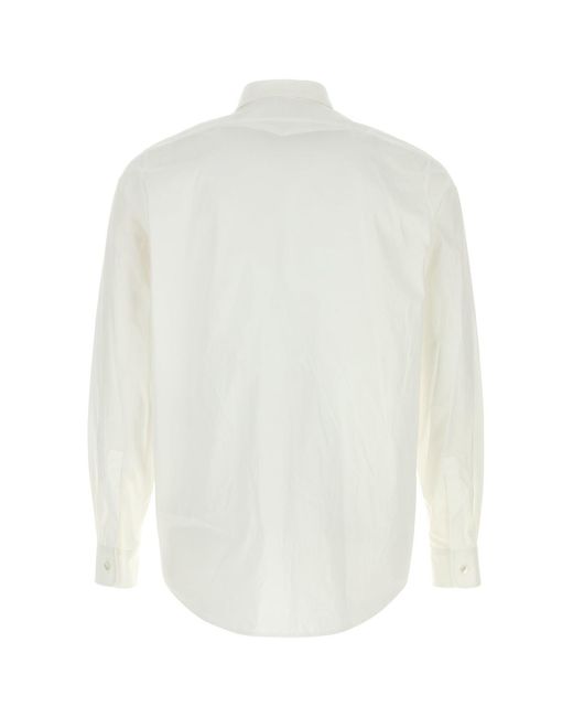 Jil Sander White Regular Solid Shirt for men