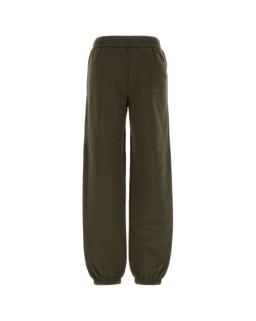 Jil Sander Olive Green Cotton joggers
