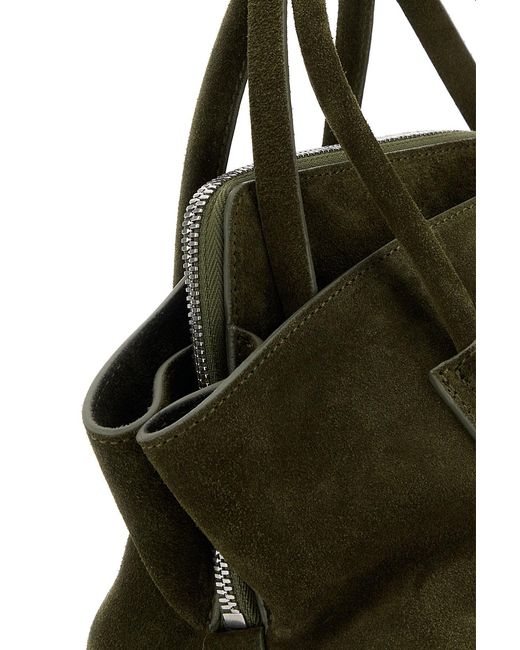The Attico Army Green Suede Mini La Passeggiata Handbag