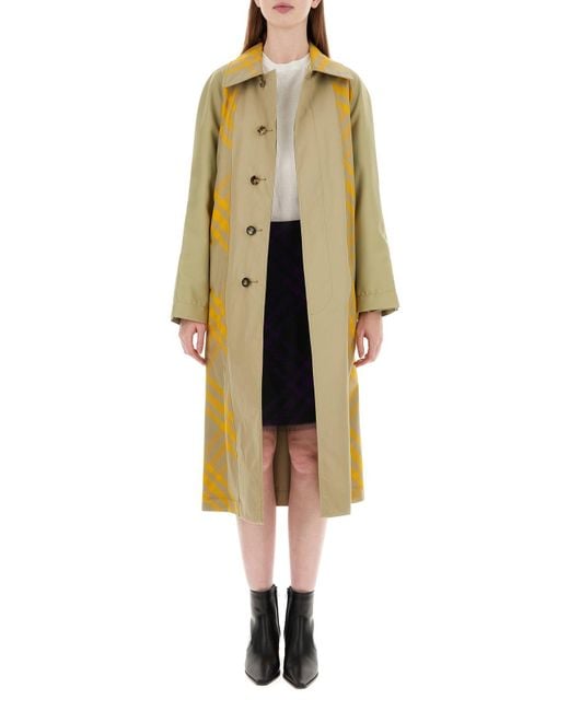Burberry Blue Check-Pattern Frayed Kilt