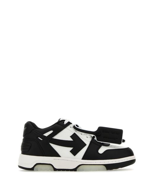Off-White c/o Virgil Abloh Black Two-tone Leather Out Of Office Sneakers