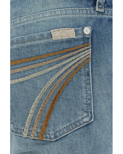 7 For All Mankind Blue Stretch Denim Dojo Jeans