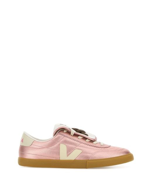 Veja X Magliano Pink Leather Paneka Sneakers